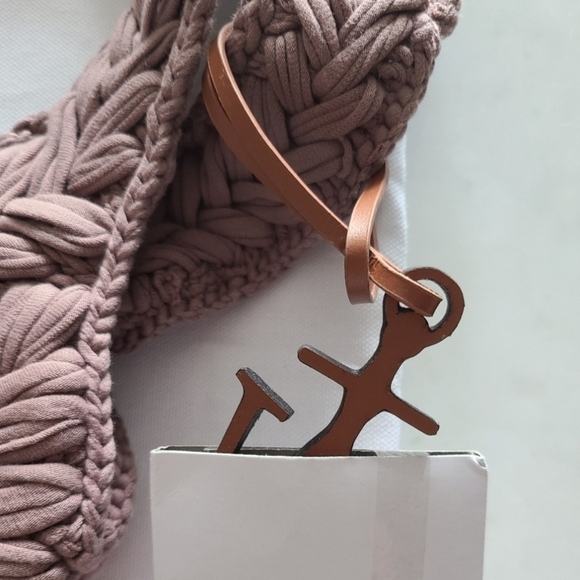 JW ANDERSON Knitted Shopper Tote Bag, Taupe, NWT - Picture 8 of 14